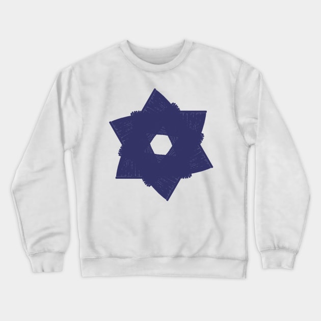 Star of David, Israel Crewneck Sweatshirt by Toozidi T Shirts